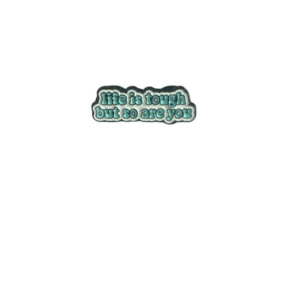 LIFE IS TOUGH Enamel Backpack Lapel Pin NEW - Picture 1 of 3